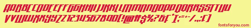 Quantummalicedropital Font – Red Fonts on Yellow Background