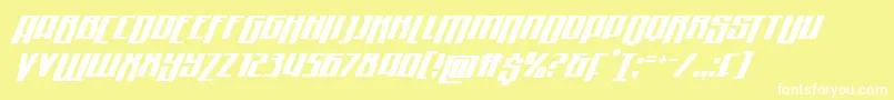 Quantummalicedropital Font – White Fonts on Yellow Background