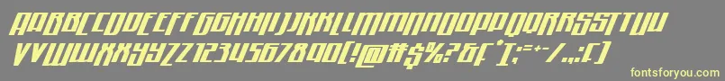 Quantummalicedropital Font – Yellow Fonts on Gray Background