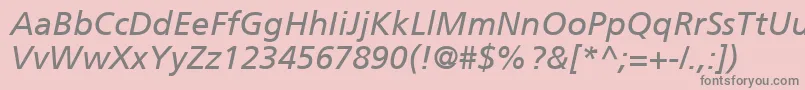 fuente FrutigerCe56Italic – Fuentes Grises Sobre Fondo Rosa