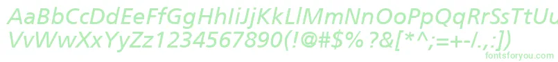 フォントFrutigerCe56Italic – 緑のフォント