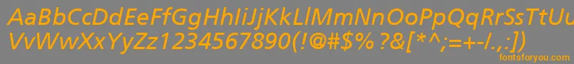 fuente FrutigerCe56Italic – Fuentes Naranjas Sobre Fondo Gris