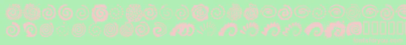 Aleornamentsspiratoll Font – Pink Fonts on Green Background