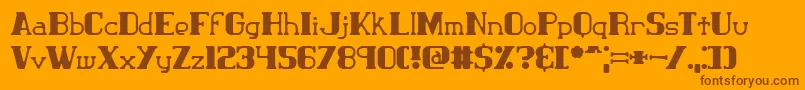 Шрифт Clasict2 – коричневые шрифты на оранжевом фоне