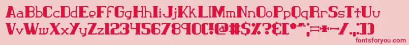 Clasict2 Font – Red Fonts on Pink Background