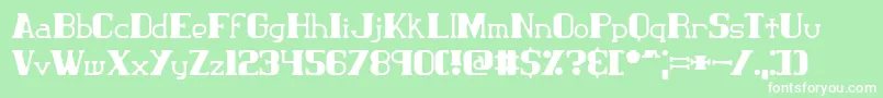 Clasict2 Font – White Fonts on Green Background