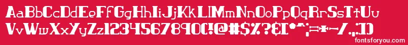 Clasict2 Font – White Fonts on Red Background