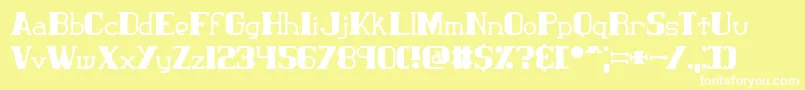 Clasict2 Font – White Fonts on Yellow Background