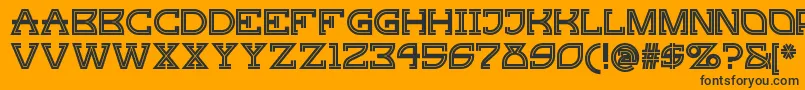 Gingerpeachynf Font – Black Fonts on Orange Background