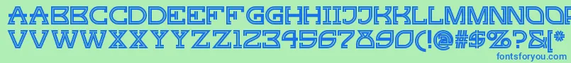 Gingerpeachynf Font – Blue Fonts on Green Background