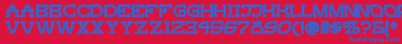 Gingerpeachynf Font – Blue Fonts on Red Background