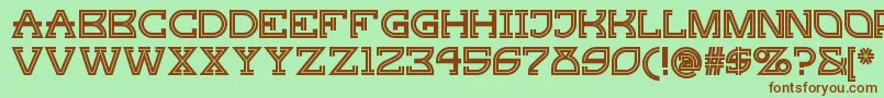 Gingerpeachynf Font – Brown Fonts on Green Background