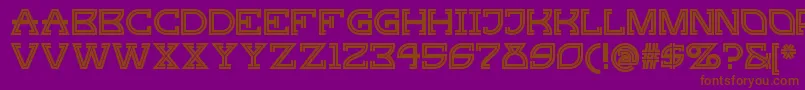 Gingerpeachynf Font – Brown Fonts on Purple Background