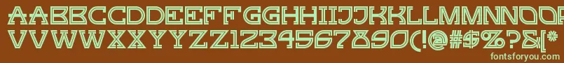 Gingerpeachynf Font – Green Fonts on Brown Background