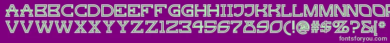 Gingerpeachynf Font – Green Fonts on Purple Background