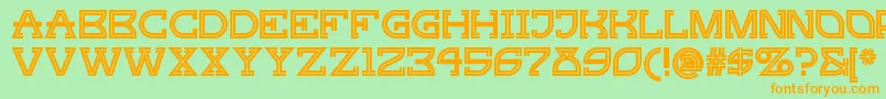 Gingerpeachynf Font – Orange Fonts on Green Background