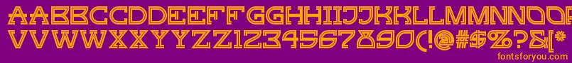 Gingerpeachynf Font – Orange Fonts on Purple Background