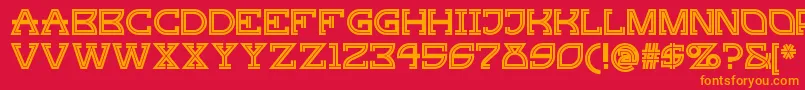 Gingerpeachynf Font – Orange Fonts on Red Background