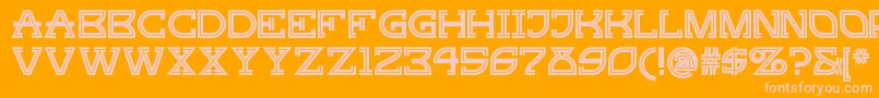 Gingerpeachynf Font – Pink Fonts on Orange Background