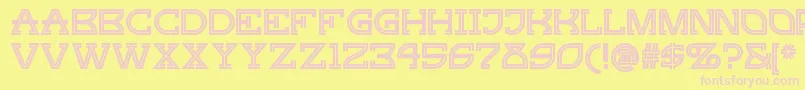 Gingerpeachynf Font – Pink Fonts on Yellow Background