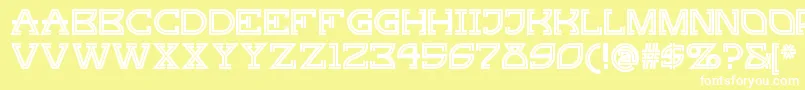 Gingerpeachynf Font – White Fonts on Yellow Background