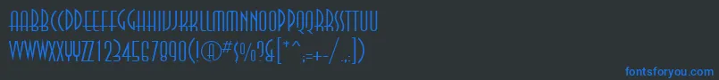 Annalightett Font – Blue Fonts on Black Background