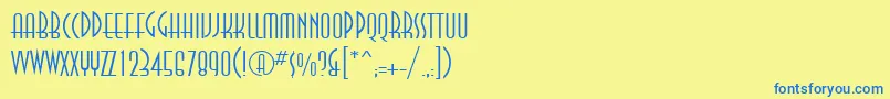 Annalightett Font – Blue Fonts on Yellow Background