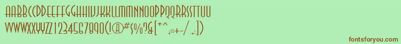 Annalightett Font – Brown Fonts on Green Background