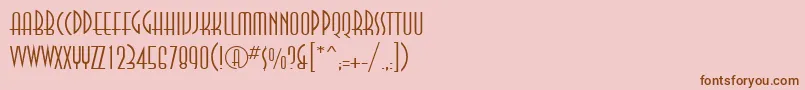 Annalightett Font – Brown Fonts on Pink Background