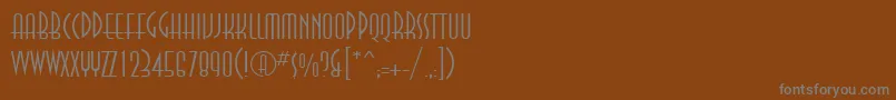 フォントAnnalightett – 茶色の背景に灰色の文字