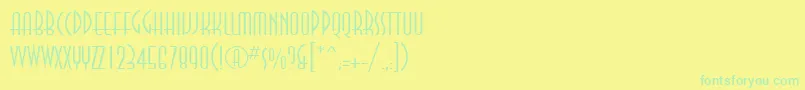 Annalightett Font – Green Fonts on Yellow Background