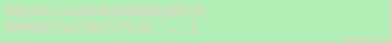 Annalightett Font – Pink Fonts on Green Background