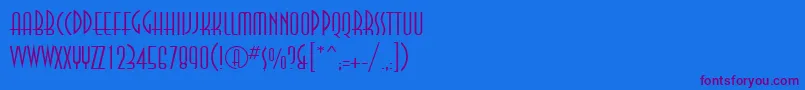 Annalightett Font – Purple Fonts on Blue Background