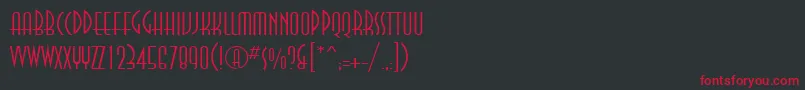 Annalightett-Schriftart – Rote Schriften auf schwarzem Hintergrund