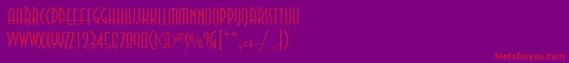 Annalightett Font – Red Fonts on Purple Background