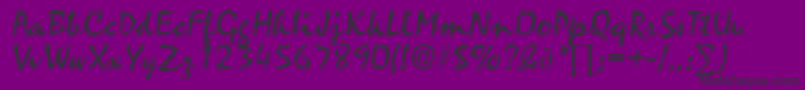 フォントZephyrDb – 紫の背景に黒い文字