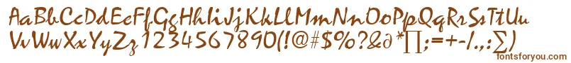 ZephyrDb Font – Brown Fonts on White Background