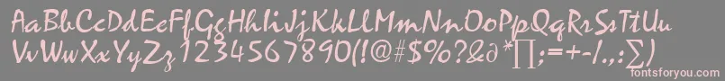 ZephyrDb-Schriftart – Rosa Schriften auf grauem Hintergrund