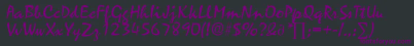 ZephyrDb-Schriftart – Violette Schriften auf schwarzem Hintergrund