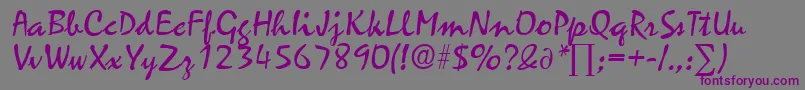 ZephyrDb Font – Purple Fonts on Gray Background