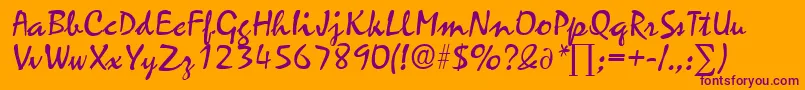 ZephyrDb Font – Purple Fonts on Orange Background