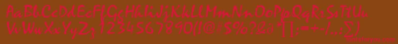 ZephyrDb Font – Red Fonts on Brown Background
