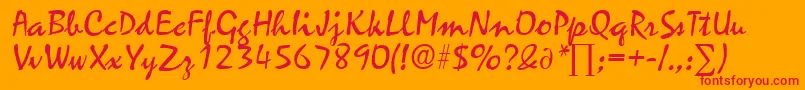 ZephyrDb Font – Red Fonts on Orange Background