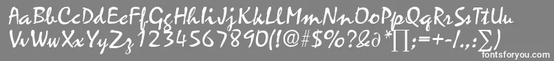 ZephyrDb Font – White Fonts on Gray Background