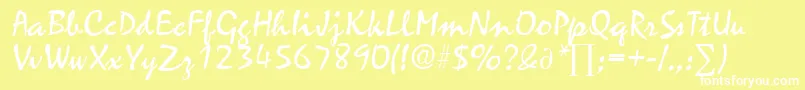 ZephyrDb Font – White Fonts on Yellow Background