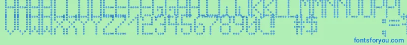 Шрифт CrossLedTfb – синие шрифты на зелёном фоне