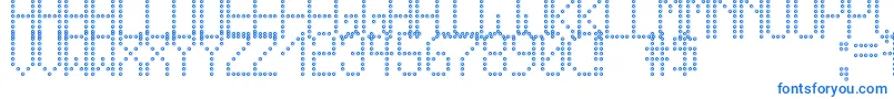 フォントCrossLedTfb – 白い背景に青い文字