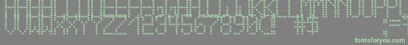 フォントCrossLedTfb – 灰色の背景に緑のフォント