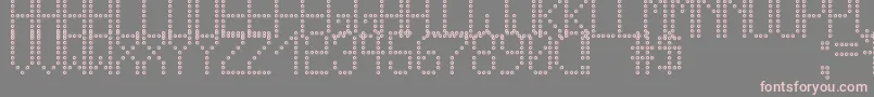フォントCrossLedTfb – 灰色の背景にピンクのフォント