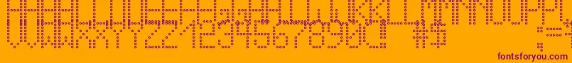 CrossLedTfb Font – Purple Fonts on Orange Background